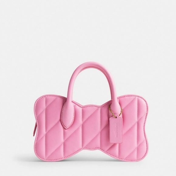 Coach Handbags - COACH PINK BOW BAG WITH QUILTING